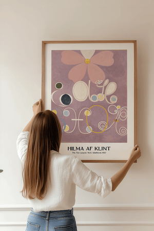 The Ten Largest No.5 Adulthood plakat – Hilma af Klint abstrakt kunstplakat med blomsterform og spiraler