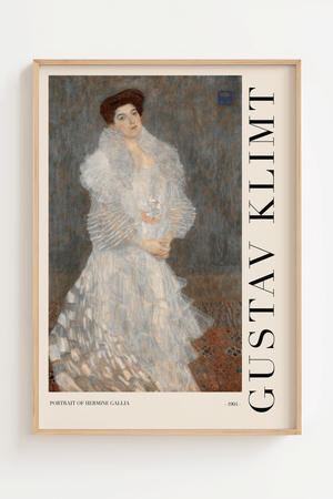 Hermine Gallia plakat – Gustav Klimt portræt kunstplakat