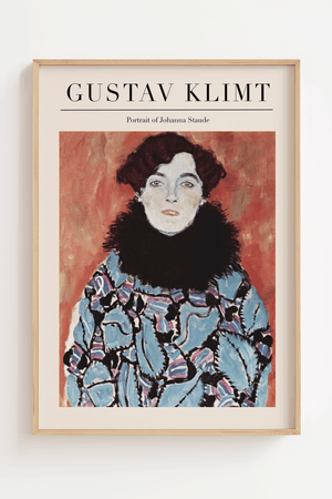 Johanna Staude plakat – Gustav Klimt portræt kunstplakat