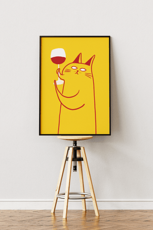Wine Cat Plakat