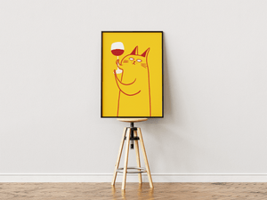 Wine Cat Plakat