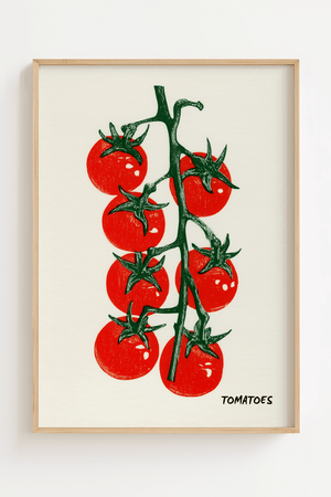 tomat plakat med røde tomater på gren illustration