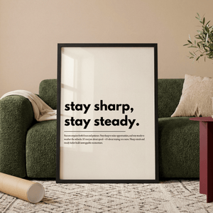 Stay Sharp Stay Steady