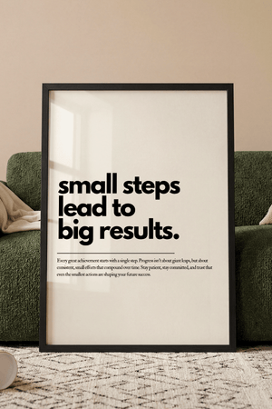 Motiverende plakat med teksten remember why you started i minimalistisk sort typografi.