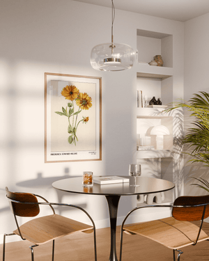 Botanisk plakat med blomster inspireret af Frederick Edward Hulme