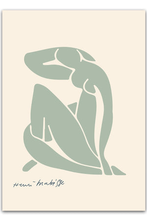 Grøn Matisse Plakat | "H. Madame" Poster | Køb Online idag