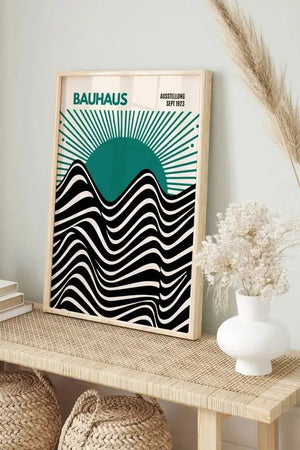 Bauhaus Sunset Grøn Matisse Plakat