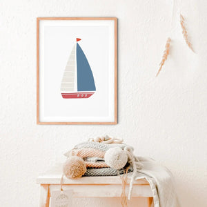 Sejlbådsplakat til børn - Børneplakat