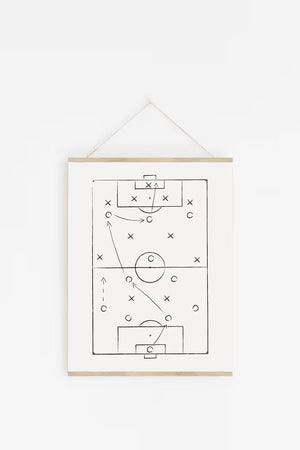 Fodboldbane - Fodboldplakat