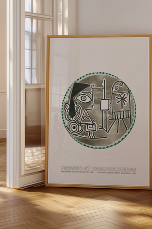 Picasso At Pace Columbus kunstplakat med abstrakt cirkelmotiv