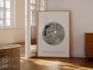 Picasso At Pace Columbus kunstplakat med abstrakt cirkelmotiv