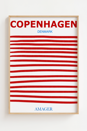 Copenhagen Amager plakat - Godt kunstykke som repræsenterer amager
