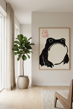 Tilføj et strejf af japansk elegance med vores Japansk Frø Plakat.