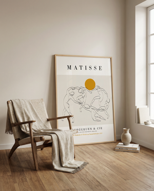 The Dance – Matisse Plakat er en smuk og ikonisk gengivelse af Matisse’s kendte værk med dansende figurer i bevægelse.