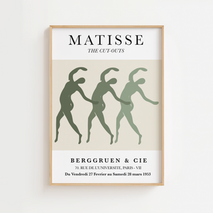 Matisse plakat med grønne figurer i cut-out stil