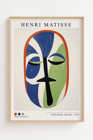 Farverigt Ansigt - Henri Matisse Plakat