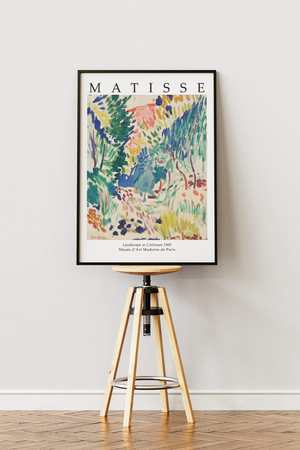 Matisse plakat med maleriet Landscape at Collioure fra 1905 i farverig fauvistisk stil.