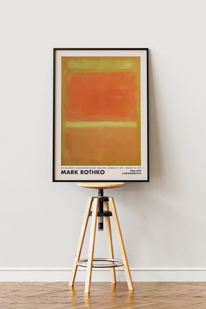 Mark Rothko plakat med abstrakte farvefelter i orange og grøn – moderne kunst til indretningen.