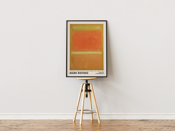 Mark Rothko plakat med abstrakte farvefelter i orange og grøn – moderne kunst til indretningen.