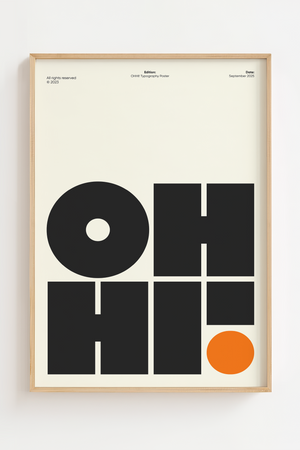 Grafisk Balance Typografi Plakat | Moderne roligt design

