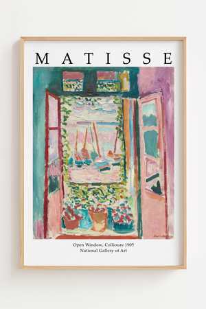 Matisse plakat med maleriet Woman Beside the Water i fauvistiske farver fra 1905.