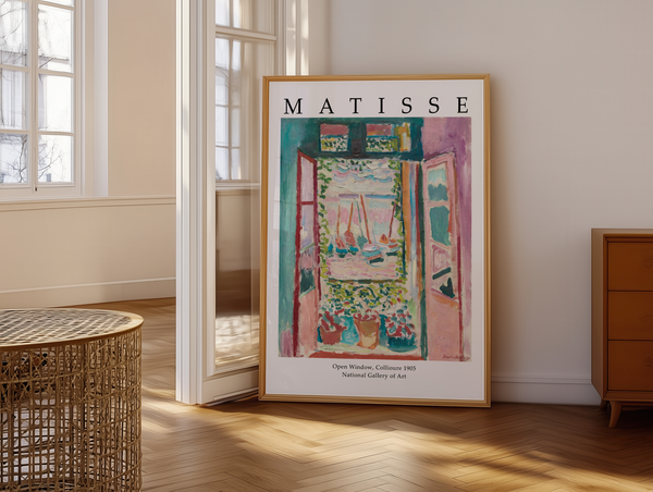 Matisse plakat med maleriet Woman Beside the Water i fauvistiske farver fra 1905.