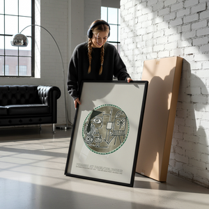 Picasso At Pace Columbus kunstplakat med abstrakt cirkelmotiv