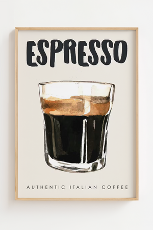 Espresso Authentic Italian Coffee Plakat