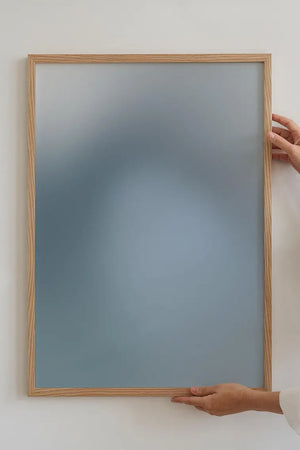 Plakat med blå farveovergang i rolige og kølige nuancer