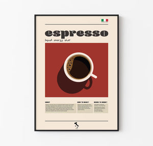 Espresso Liquid Energy Shot Plakat