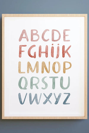 "ABCD" Alfabet Plakat