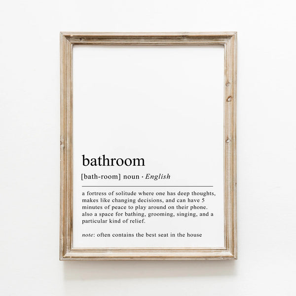 Bathroom Definition Poster 