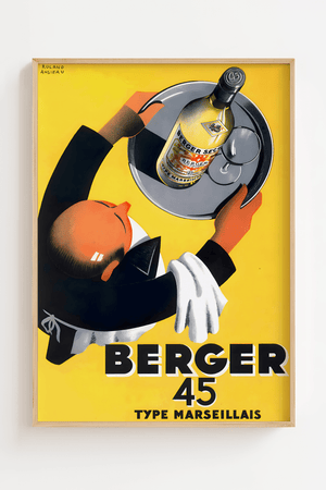 "Berger 45" plakat – Klassisk fransk vintage plakat | Fra 99,-