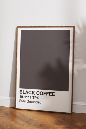 Black Coffee kaffeplakat – Elegant farvetone til køkkenet