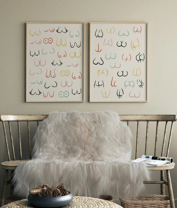 Body Positive Titties Plakat - Fejr Selvaccept & Positiv Kroppsholdning