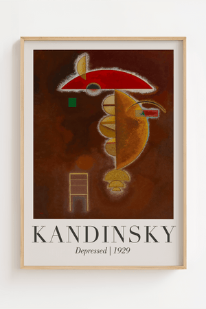 Depressed – Kandinsky Plakat | Abstrakt Kunstplakat med Dybde

