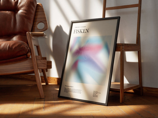 Pisces - Colorful Zodiac Sign Poster 