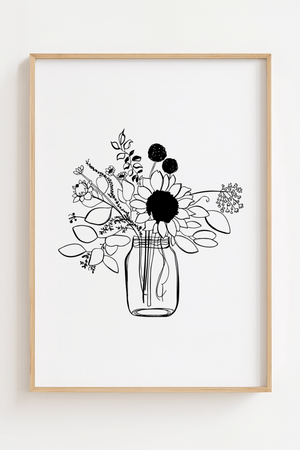 Flower Hvid Plakat