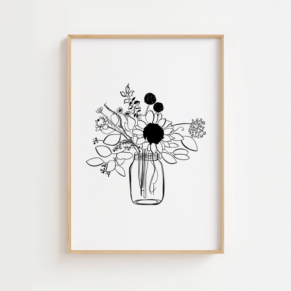 Flower Hvid Plakat