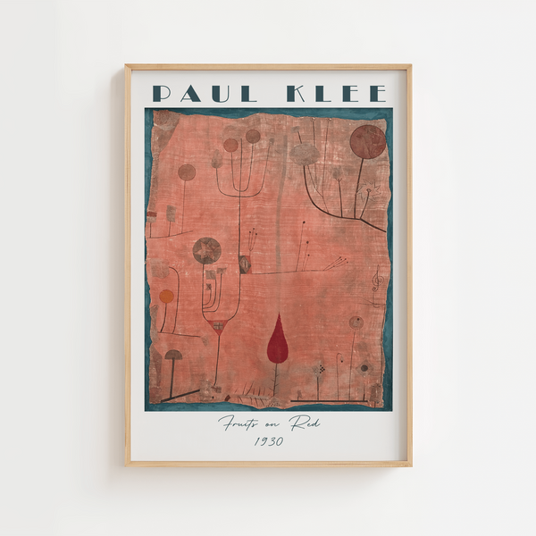 Fruits on Red Paul Klee Plakat