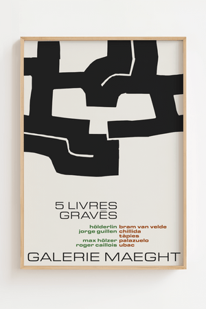 Galerie Maeght 5 Livres Plakat