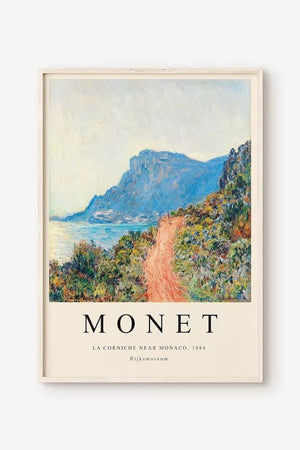 La Corniche Near Monaco - Claude Monet Plakat