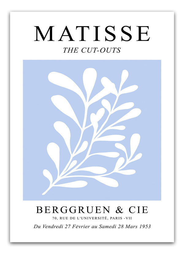 Light Blue Flower Matisse Plakat