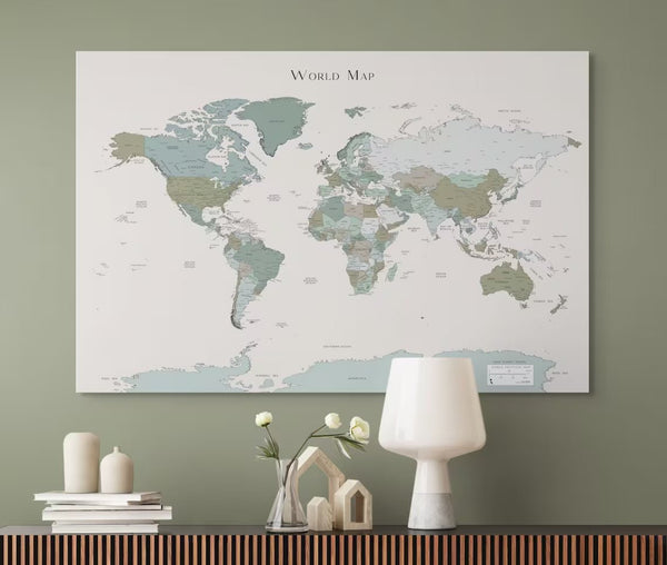 Modern World Map Poster