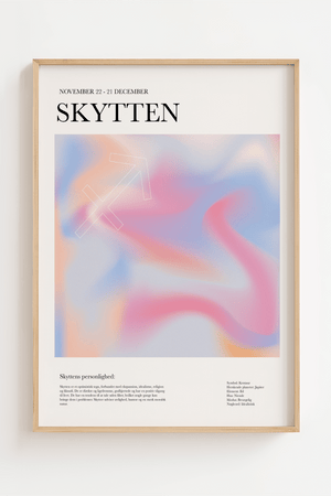 Skytten - Farverig stjernetegns plakat