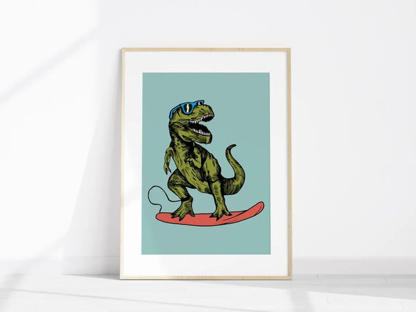 T-Rex på Tur Billedvæg til Børn