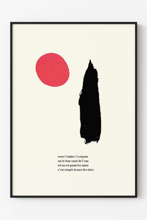 Tristan Tzara Poetry - Joan Miró plakat med surrealistisk design til kunstneriske hjem