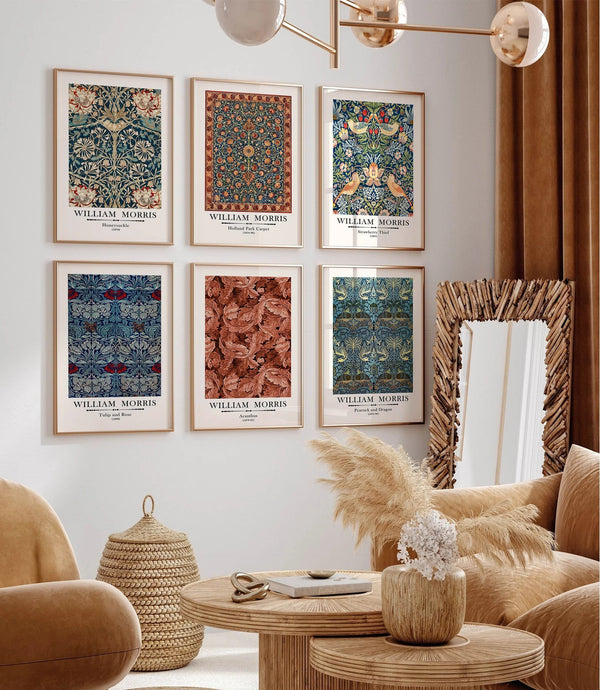 William Morris - Acanthus Rød Plakat