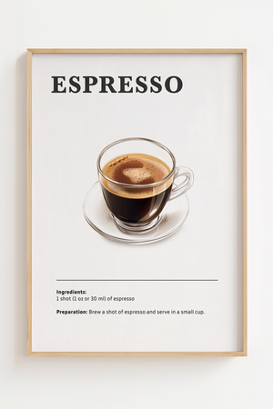 Humoristisk Coffee Club plakat med illustration af kaffemaskine og to personer samt teksten ‘Served Daily’ og ‘Every Morning’.