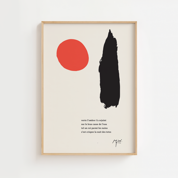 Tristan Tzara Poetry - Joan Miró Kunstplakat til Hjemmet